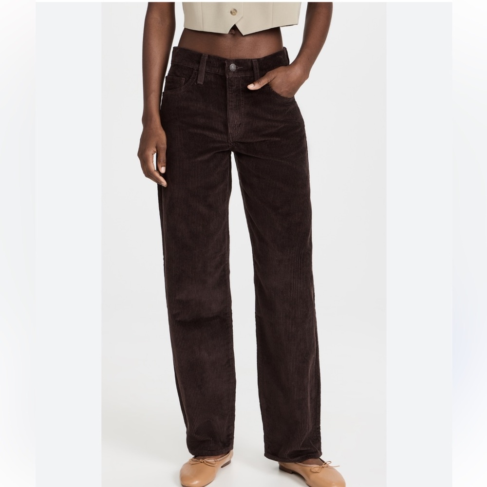 Levi’s Baggy Dad Corduroy Pants Chocolate Brown Loose Straight Leg Jeans Size 29